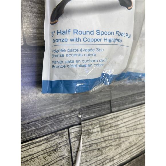 Brainerd Half Round Spoon Foot Pull 3-in Center to Center Bronze with Copper{95} - Picture 4 of 9